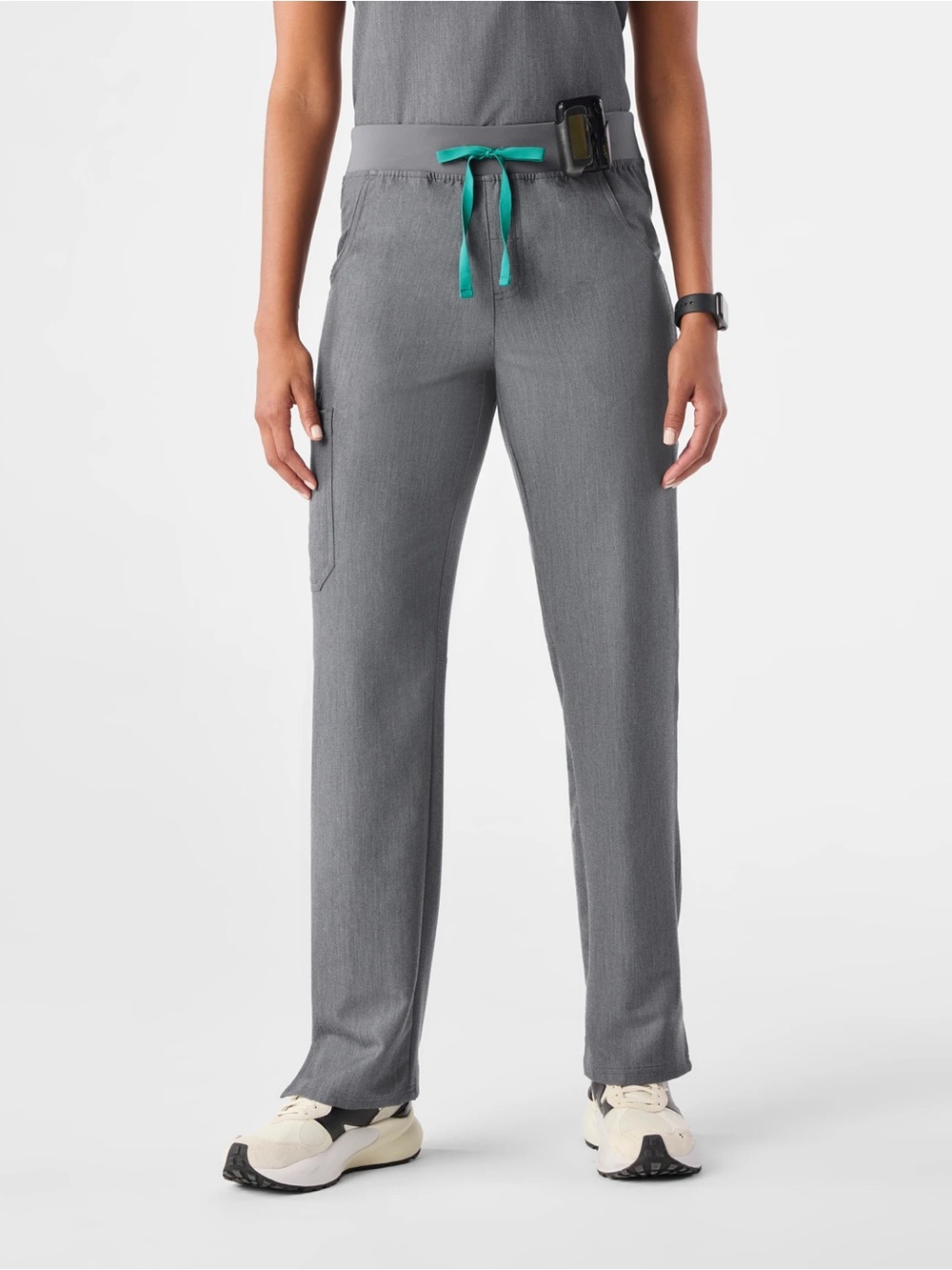 Figs Kade Straight Leg Scrub Pant Grey XS Petite